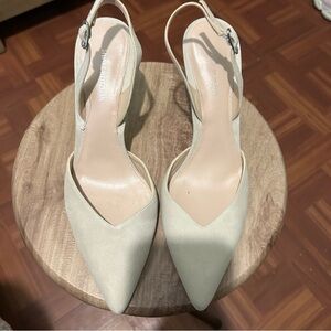 Stuart Weitzman Julia 75 sling pump  -suede  sz 9 M